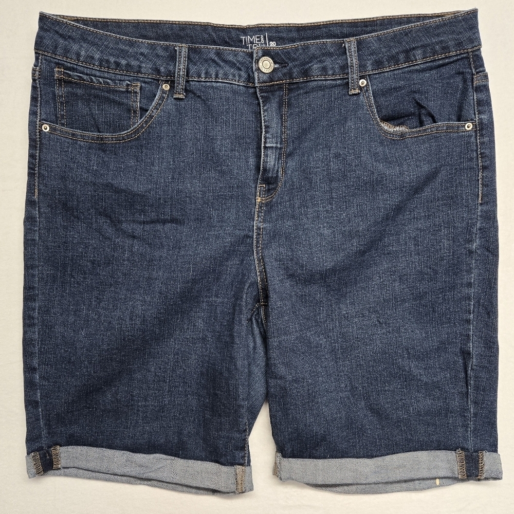 Time and Tru Dark Blue Denim Jean Shorts